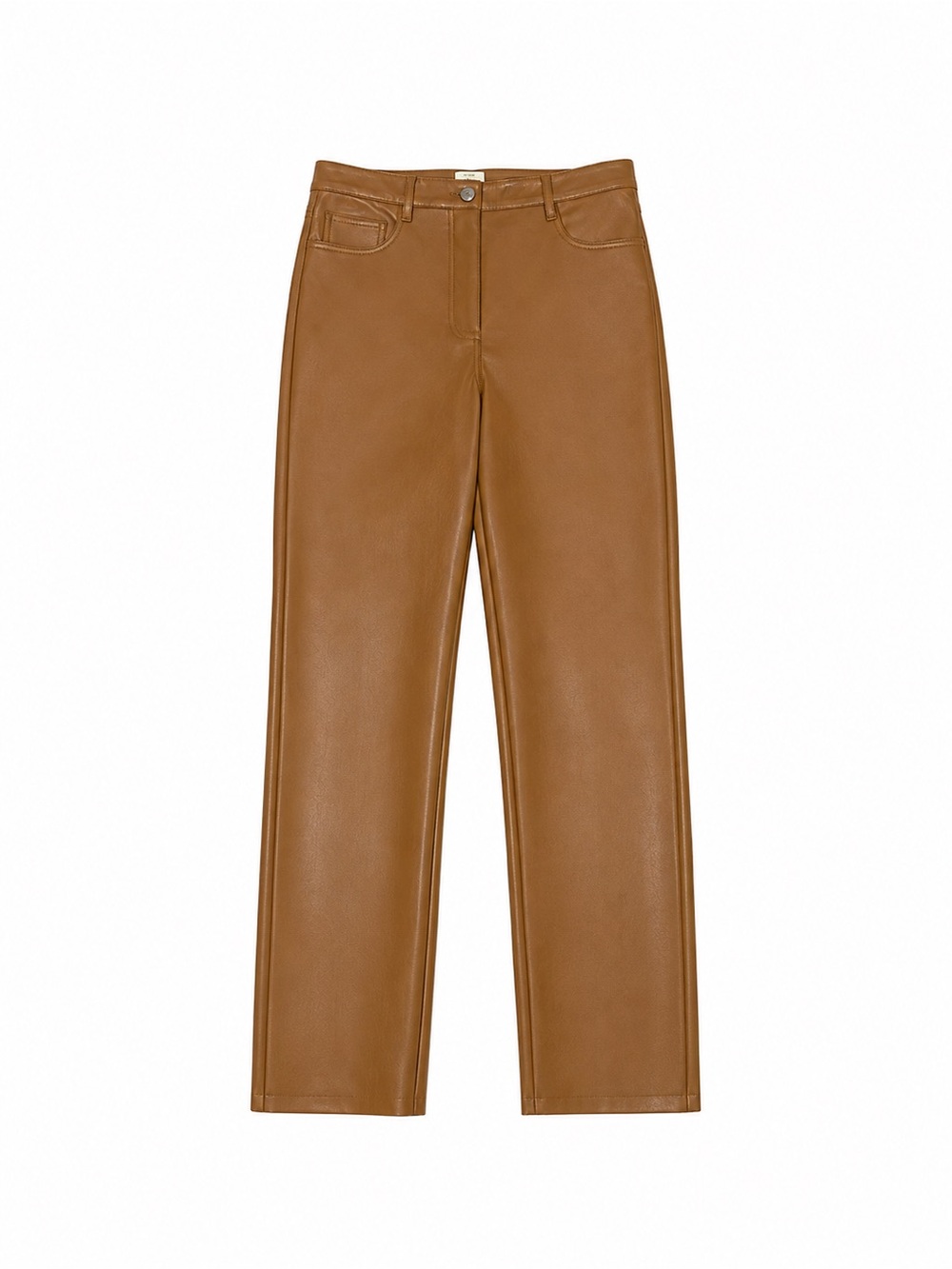 ARITZIA WILFRED Melania High Rise Vegan Camel Faux Leather Pants - Picture 5 of 8